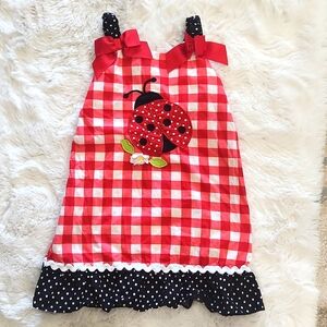 Jenny & Me Girls Size 5-6 Ladybug dress